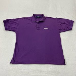 Vintage 90s LA Mode Los Angeles LA Lakers Casual Purple Golf Polo Shirt Men’s M.